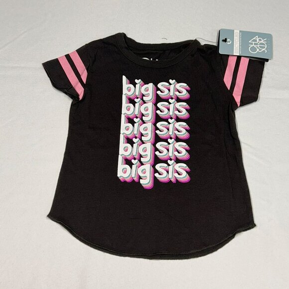Big Sis Graphic Toddler T-Shirt Size 3 By Chaser Brown & Pink NWT - Picture 1 of 7